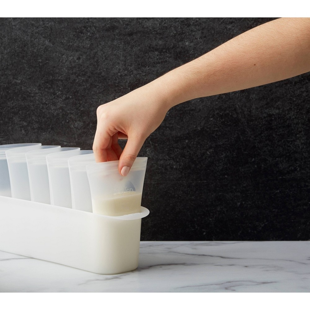 slide 4 of 8, Zip Top Breast Milk Storage Set & Freeze Tray, 1 ct
