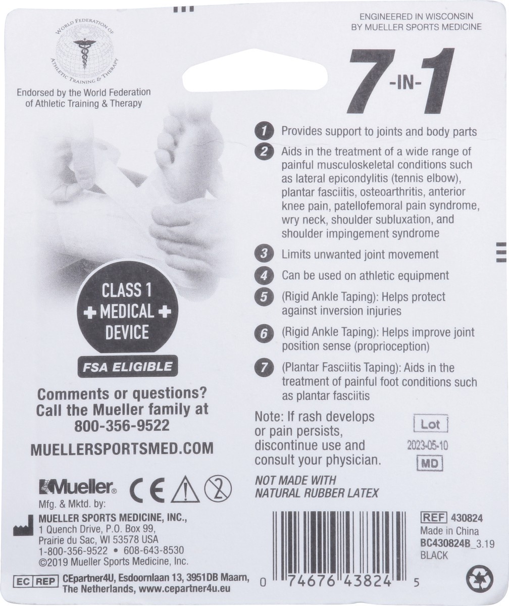 slide 4 of 9, Mueller Sport Care Black MTape Athletic Tape 1 ea, 1 ct