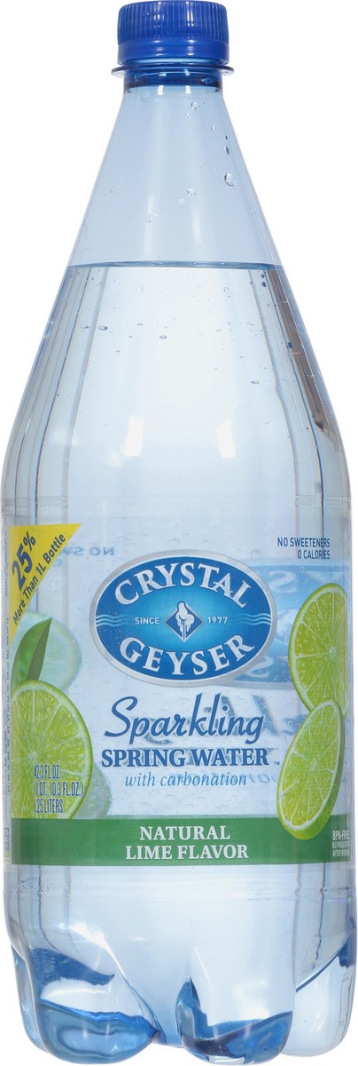 slide 10 of 11, Crystal Geyser Sparkling Natural Lime Flavor Spring Water with Carbonation 42.3 fl oz, 42.3 fl oz