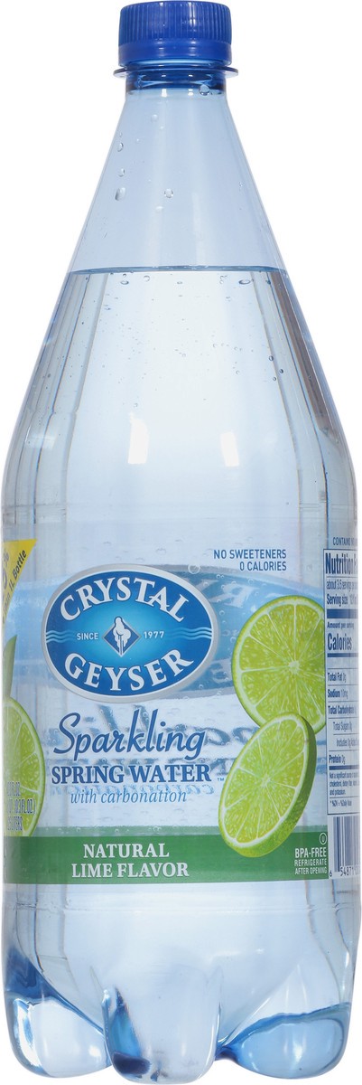 slide 2 of 11, Crystal Geyser Sparkling Natural Lime Flavor Spring Water with Carbonation 42.3 fl oz, 42.3 fl oz