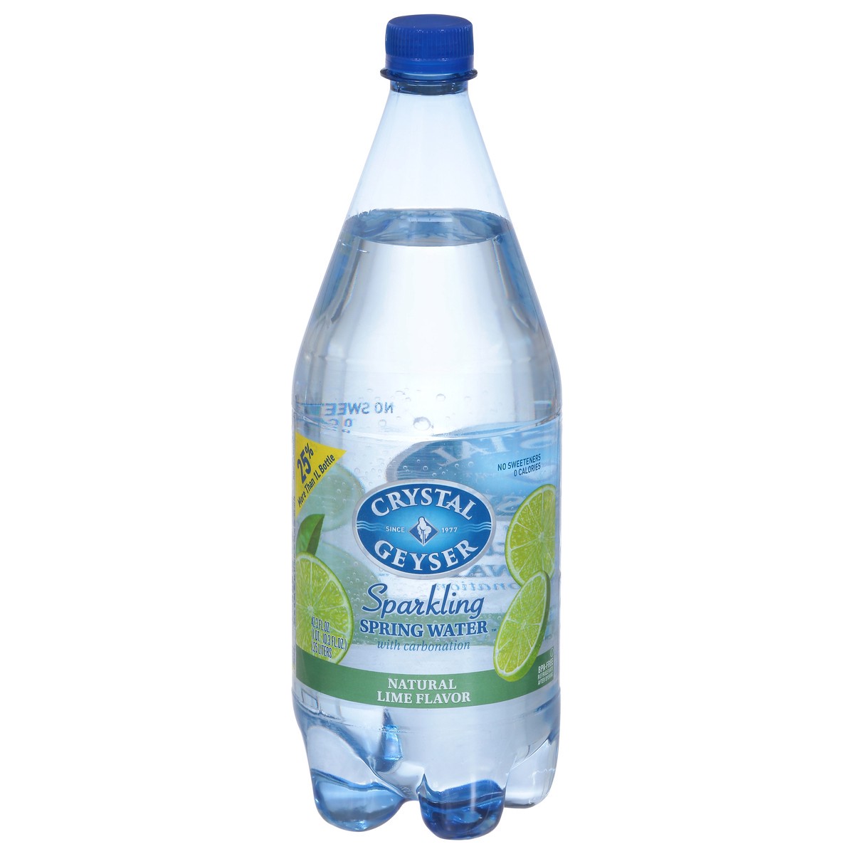 slide 1 of 11, Crystal Geyser Sparkling Natural Lime Flavor Spring Water with Carbonation - 42.3 fl oz, 42.3 fl oz