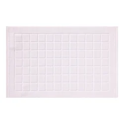 Room & Retreat Luxury Cotton Textured Bath Mat, 21 in x 34 in, Bright White