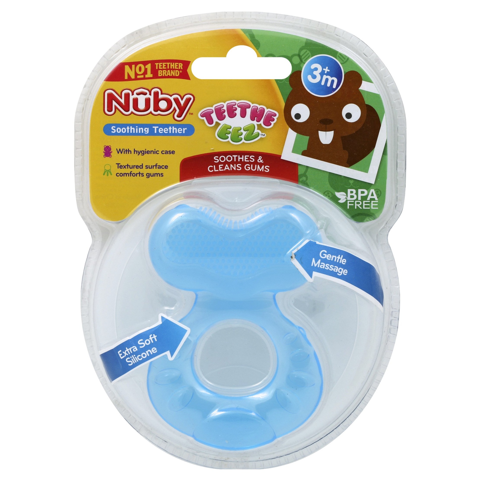 slide 1 of 1, Nuby Step 1 Silicone Baby Teether, 1 ct