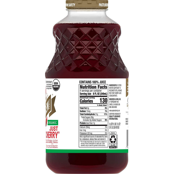 slide 3 of 4, Knudsen Juice Tart Cherry Low Sugar Organic - 48 fl oz, 48 fl oz
