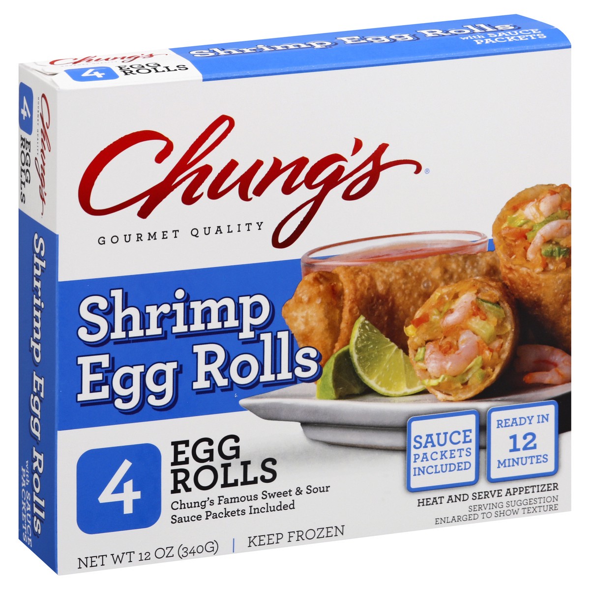 slide 2 of 9, Chung's Shrimp Egg Rolls 4Ct, 12 oz