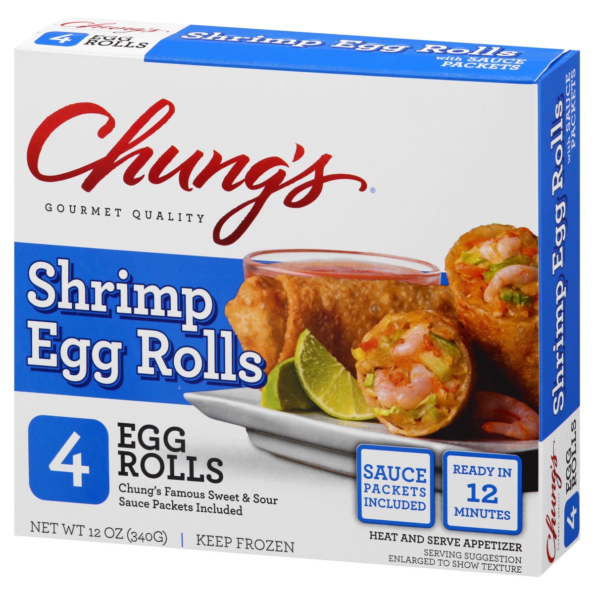 slide 3 of 9, Chung's Shrimp Egg Rolls 4Ct, 12 oz