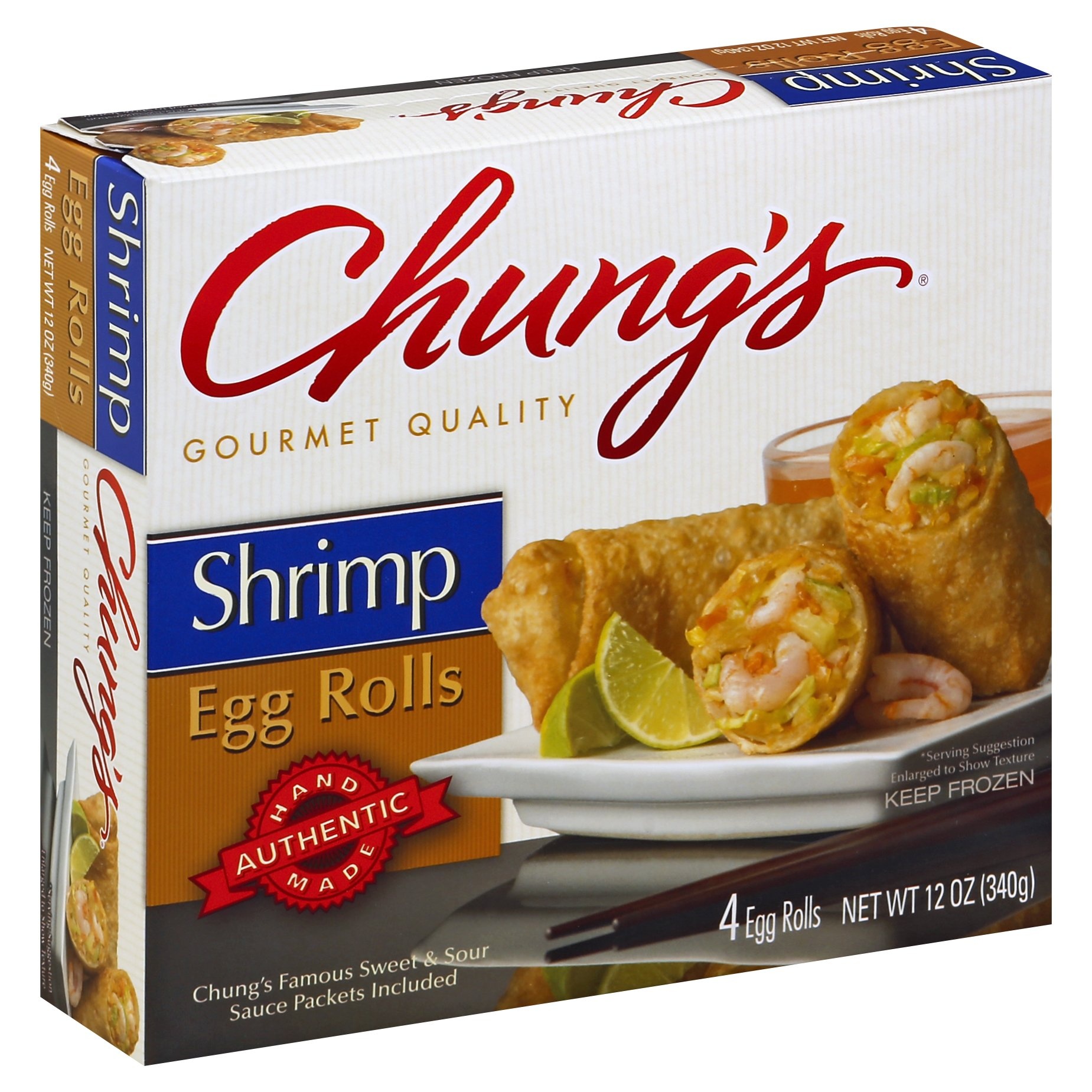 slide 1 of 1, Chung's Shrimp Egg Rolls, 4 ct; 12 oz