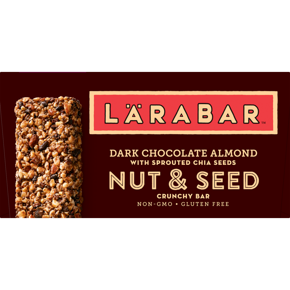 slide 1 of 1, LÄRABAR Dark Chocolate Almond Crunchy Nut & Seed Bars, 1.24 oz