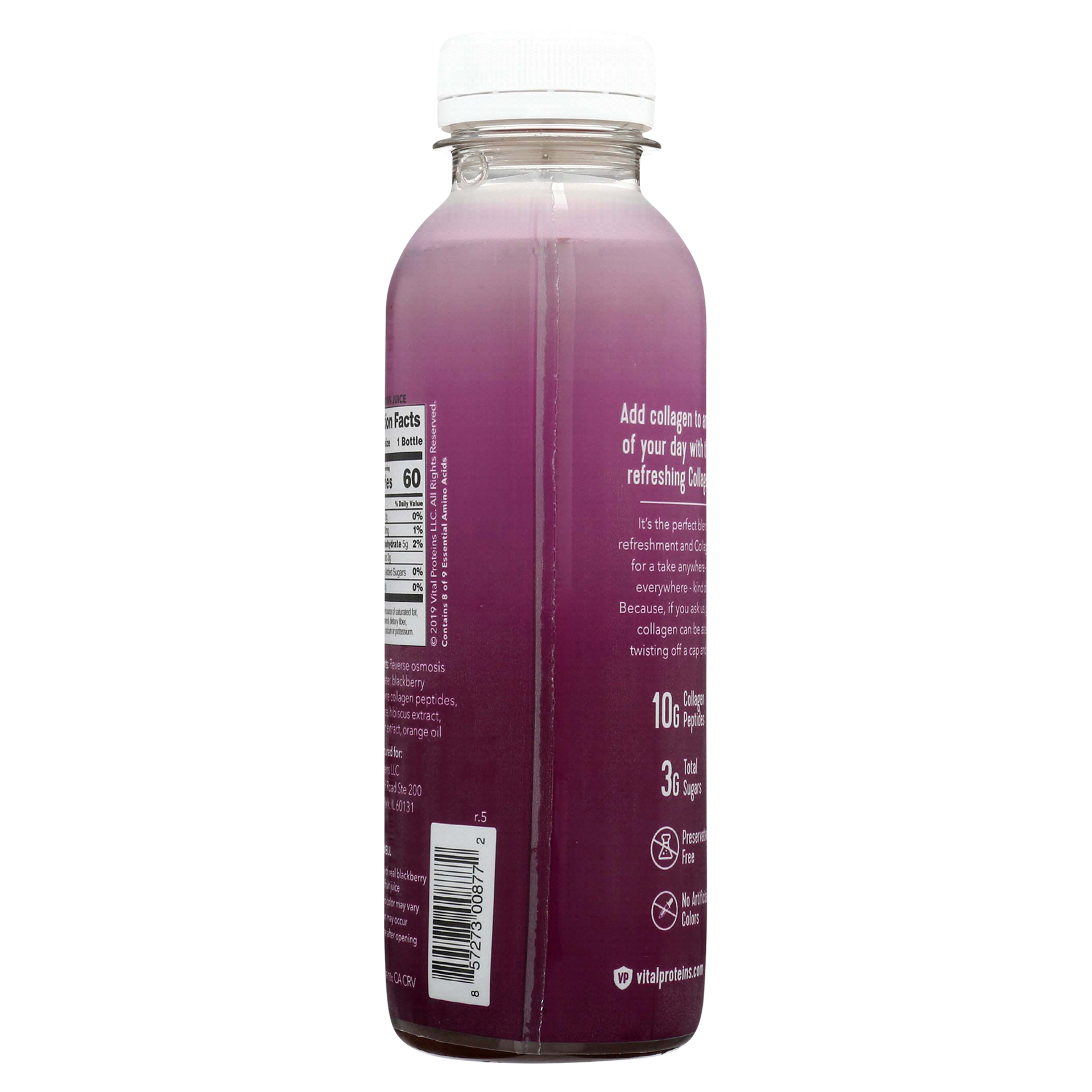 slide 6 of 13, Vital Proteins Blackberry Hibiscus Collagen Water 12 fl oz, 12 oz