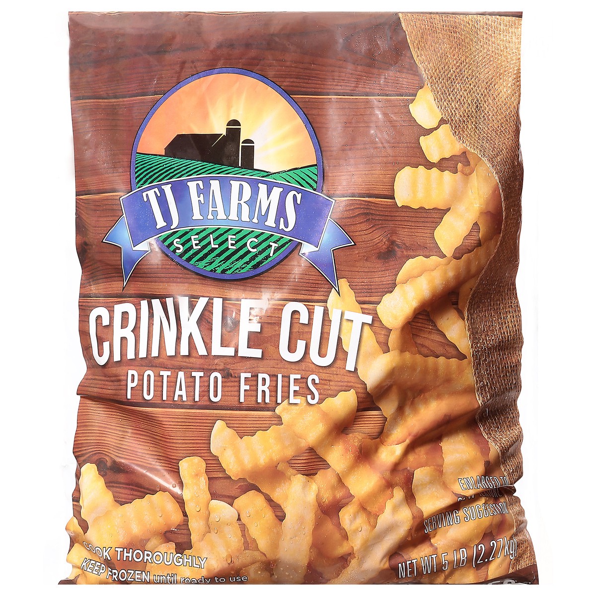 slide 1 of 13, TJ Farms Select Crinkle Cut Potato Fries 5 lb, 5 lb