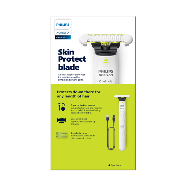 slide 3 of 5, Philips Norelco OneBlade Intimate Electric Rechargeable Pubic Groomer - QP1924/70, 1 ct