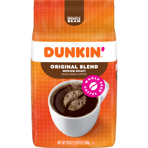 slide 7 of 16, Dunkin' Donuts Dunkin' Original Blend Dark Roast Whole Bean Coffee - 20 oz, 20 oz