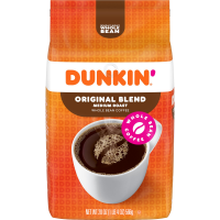 slide 6 of 16, Dunkin' Donuts Dunkin' Original Blend Dark Roast Whole Bean Coffee - 20 oz, 20 oz