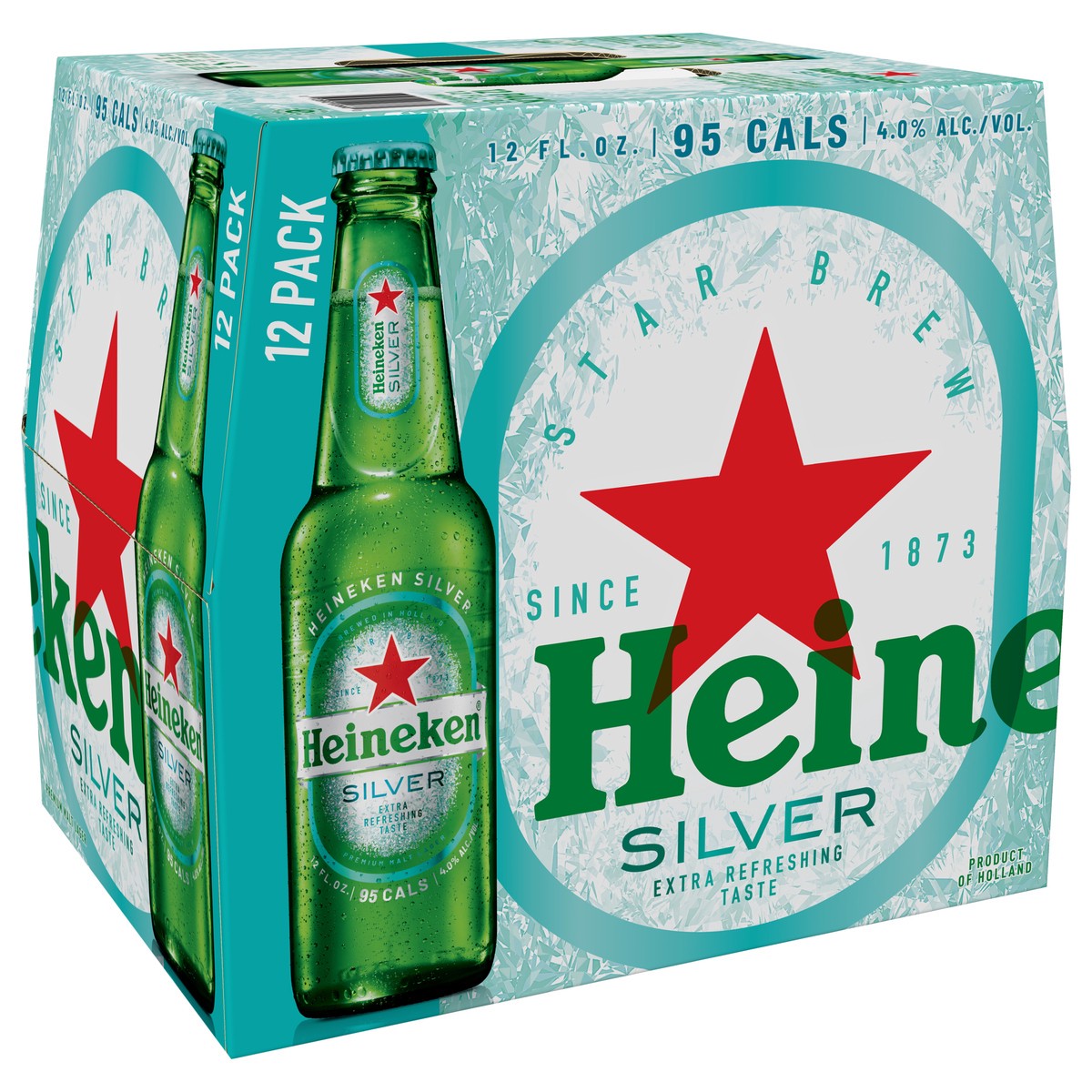 slide 2 of 7, Heineken Silver Lager Beer, 12 Pack, 12 fl oz Bottles, 12 oz