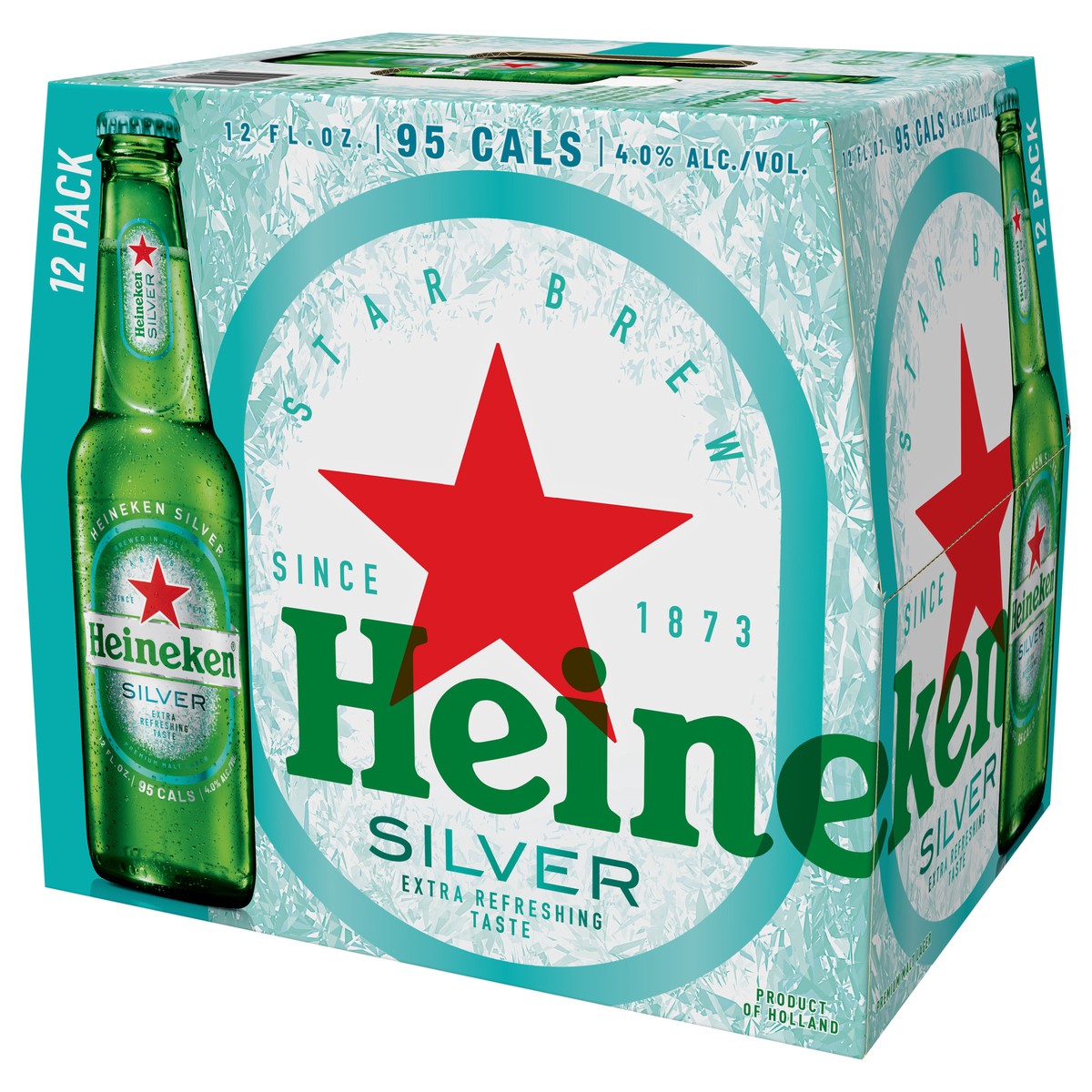 slide 4 of 7, Heineken Silver Lager Beer, 12 Pack, 12 fl oz Bottles, 12 oz