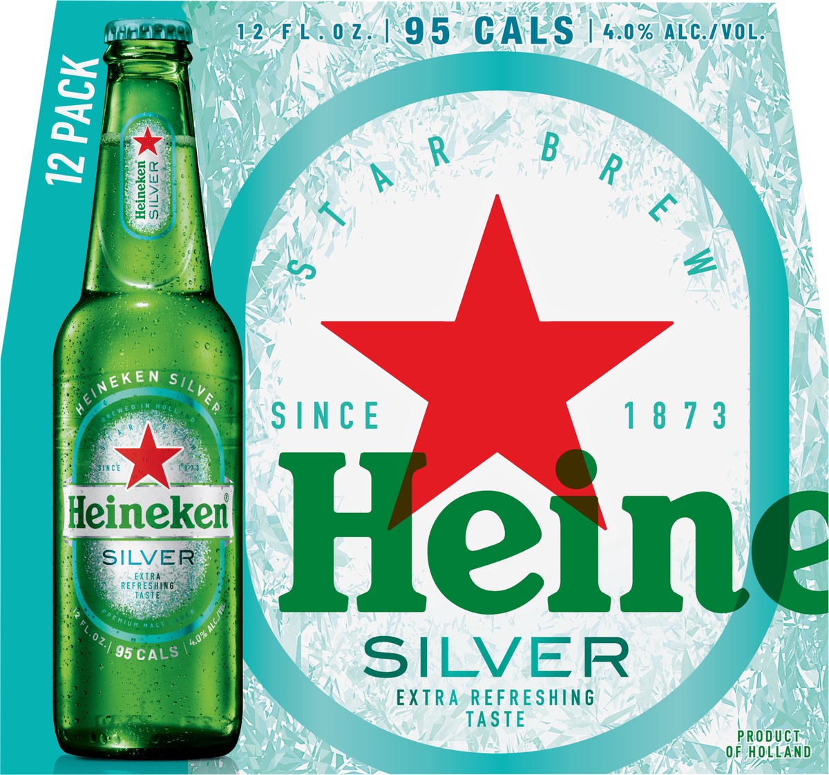 slide 3 of 7, Heineken Silver Lager Beer, 12 Pack, 12 fl oz Bottles, 12 oz