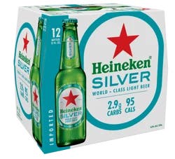 Heineken Silver Lager Beer, 12 Pack, 12 fl oz Bottles