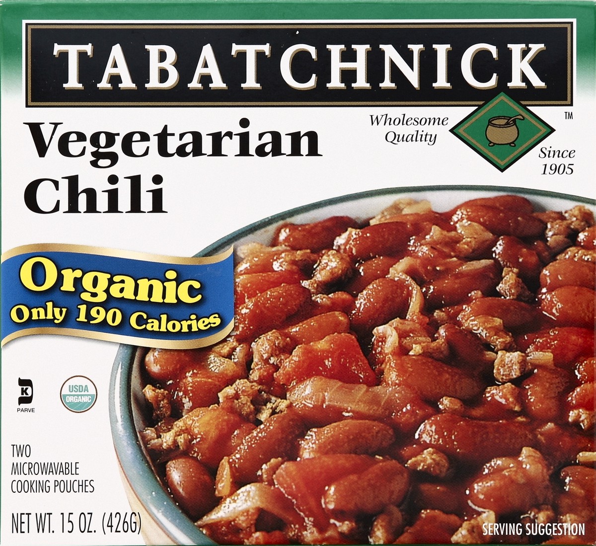 slide 4 of 4, Tabatchnick Organic Vegetarian Chili, 15 oz