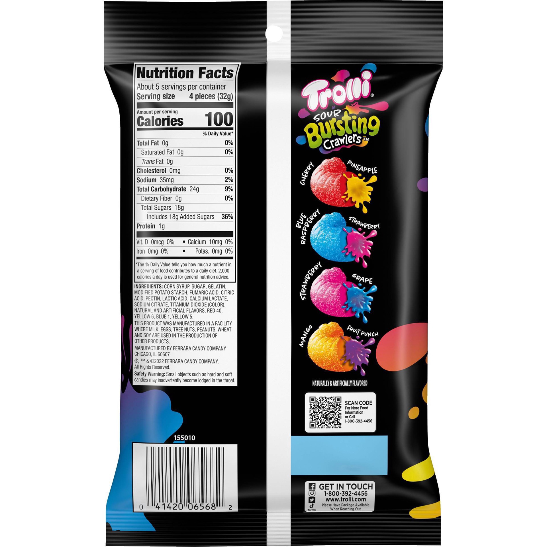 slide 3 of 23, Trolli Sour Bursting Crawlers Gummi Candy 6.3 oz, 6.3 oz