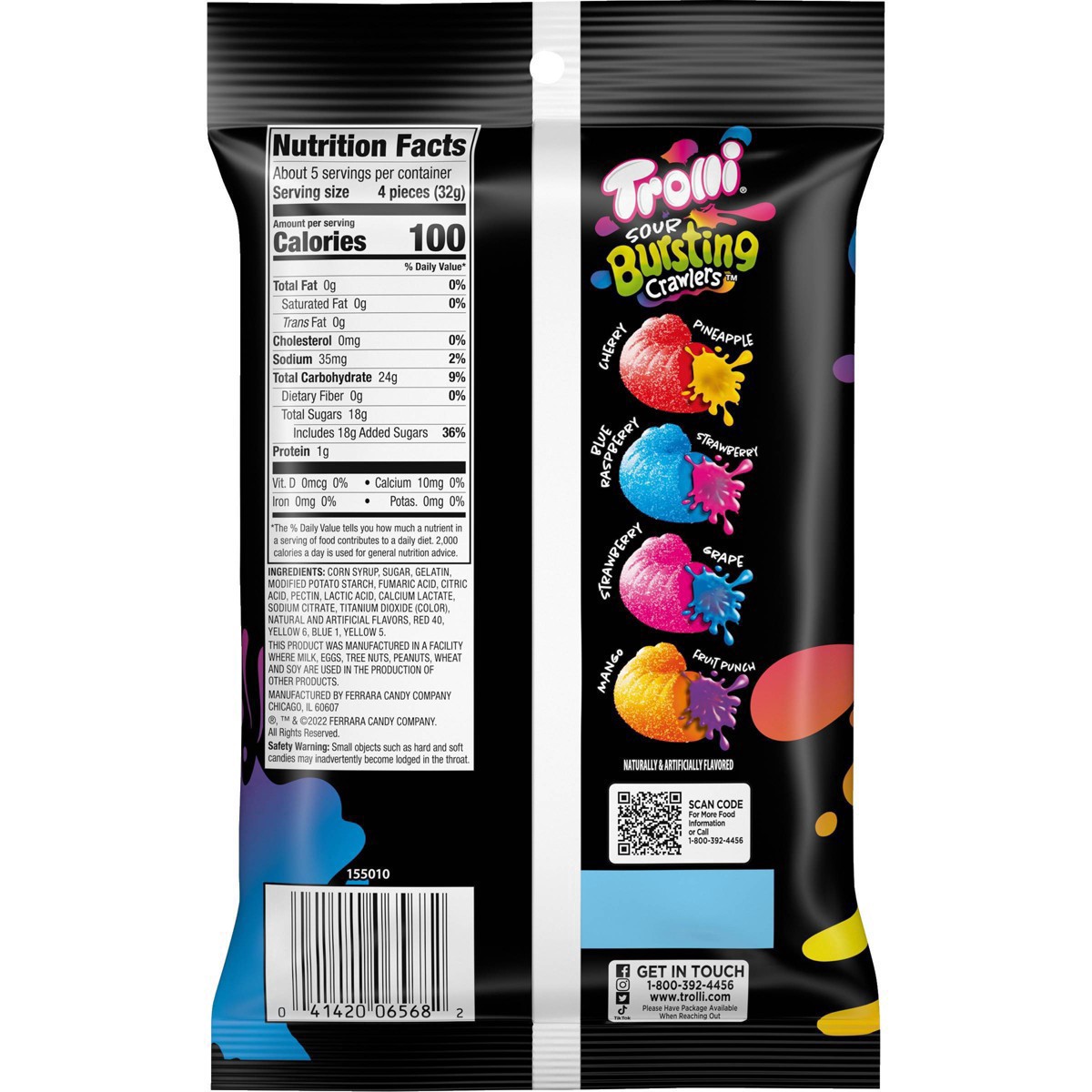 slide 18 of 23, Trolli Sour Bursting Crawlers Gummi Candy 6.3 oz, 6.3 oz