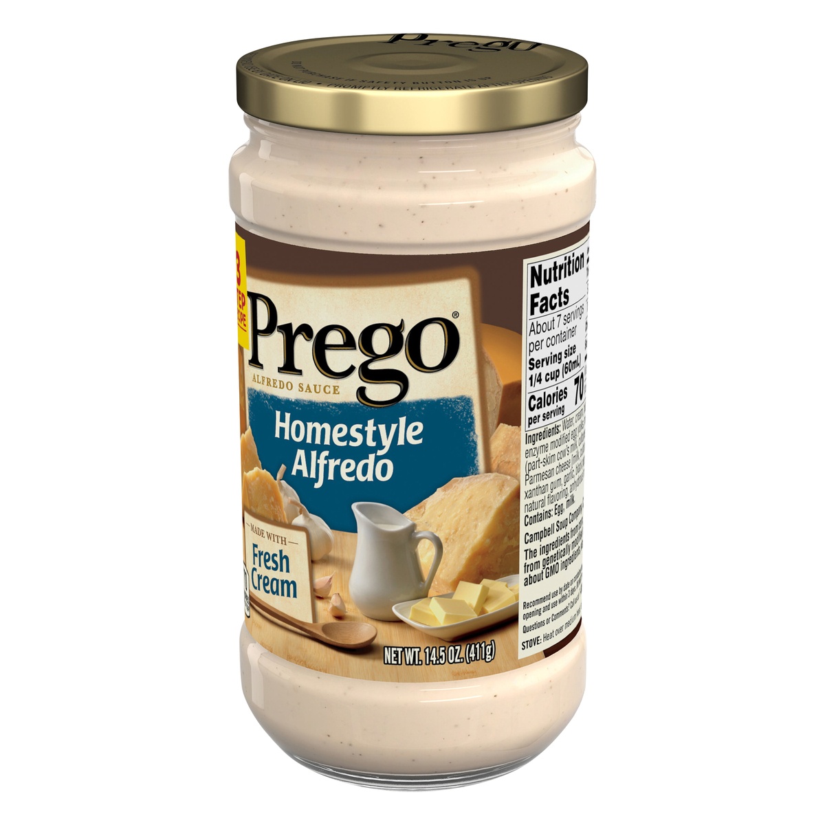 slide 3 of 10, Prego Homestyle Alfredo Sauce, 14.5 oz