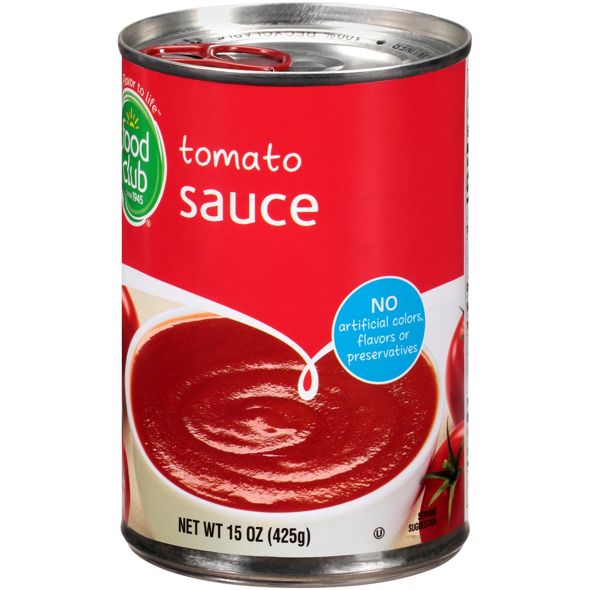 slide 8 of 9, Food Club Tomato Sauce, 15 oz