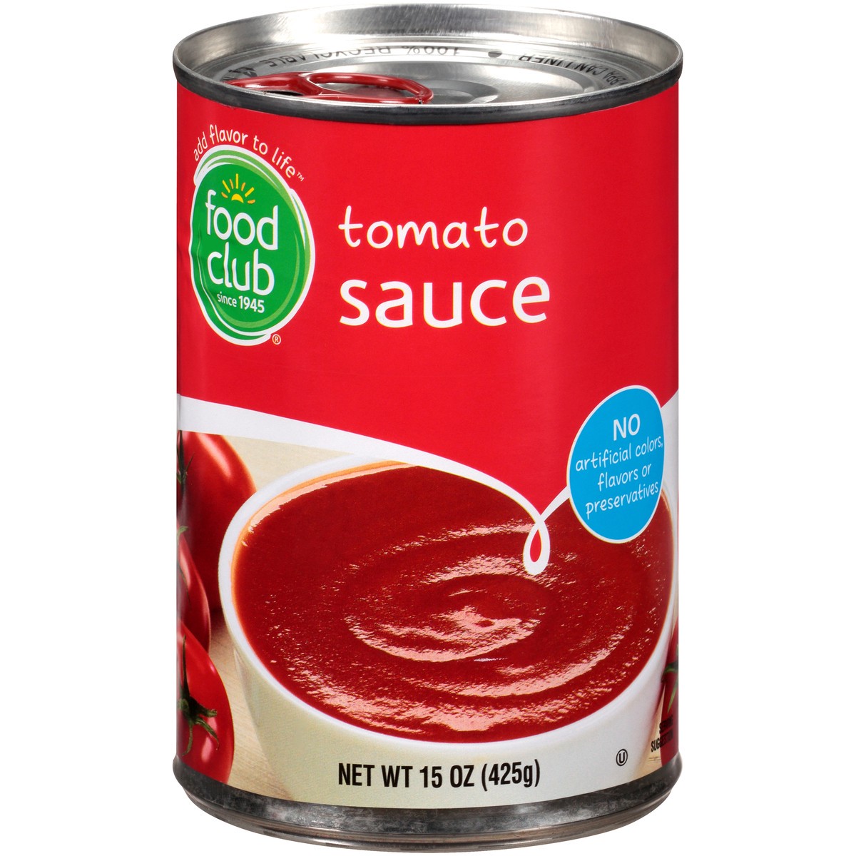 slide 1 of 9, Food Club Tomato Sauce, 15 oz