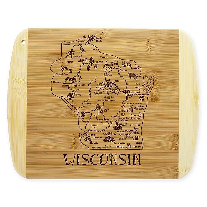 slide 1 of 1, Totally Bamboo Wisconsin Slice of Life Cutting Board, 1 ct