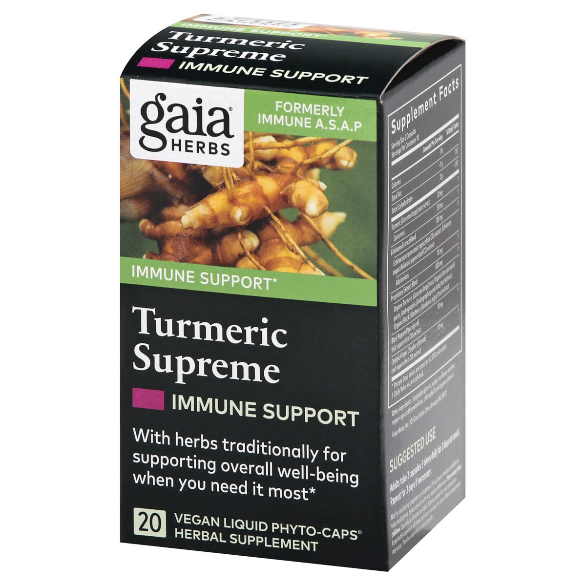 slide 8 of 13, Gaia Herbs Turmeric Supreme Immune A.S.A.P., 20 ct