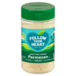 Follow Your Heart Dairy Free Vegan Parmesan Style Grated Cheese, 5 OZ Jar
