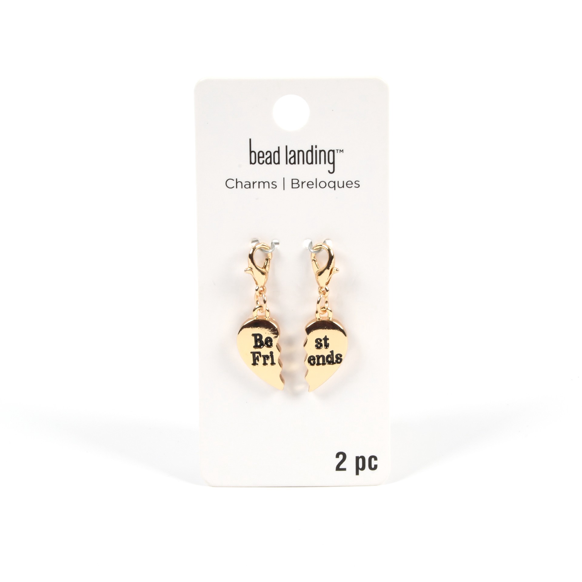 slide 5 of 6, Gold Best Friends Heart Charm Set By Bead Landing, 10mm x 20mm
