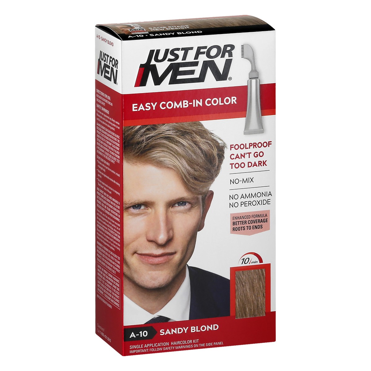 slide 3 of 11, Just for Men Sandy Blond A-10 Easy Comb-In Color 1 ea, 1 ea