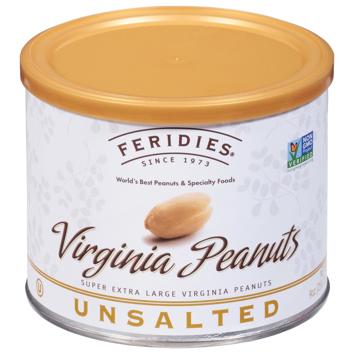 slide 1 of 9, FERIDIES Super Extra Large Unsalted Virginia Peanuts 9 oz, 9 oz