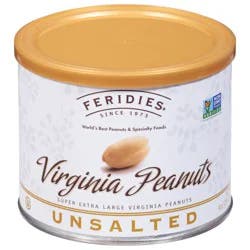 FERIDIES Super Extra Large Unsalted Virginia Peanuts - 9 oz