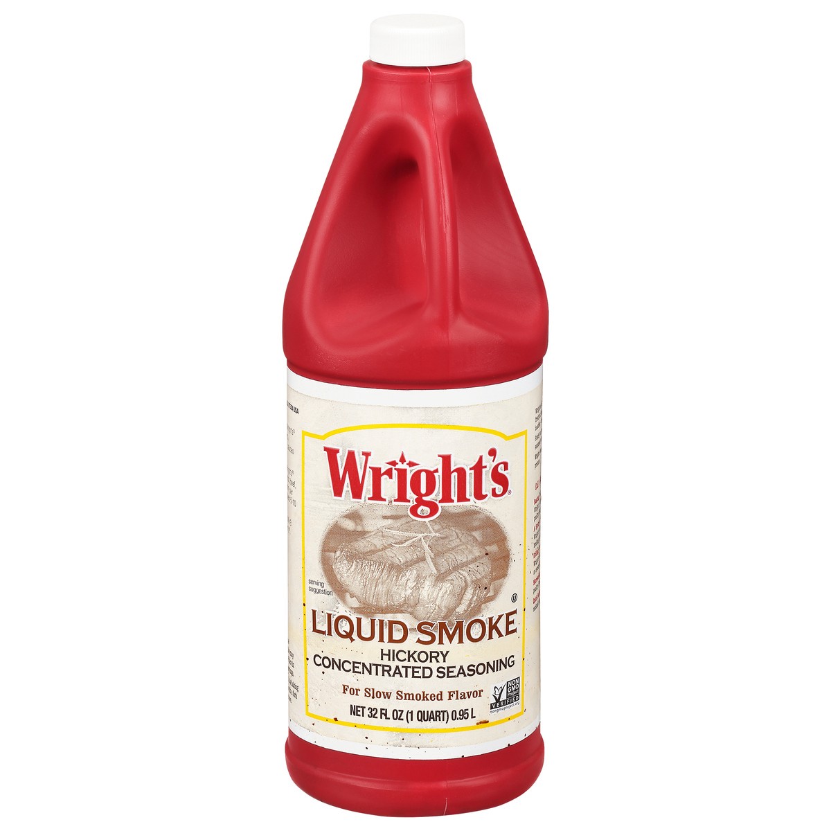 slide 1 of 7, Wright's Liquid Smoke Hickory Concentrated Seasoning 32 fl oz, 32 fl oz