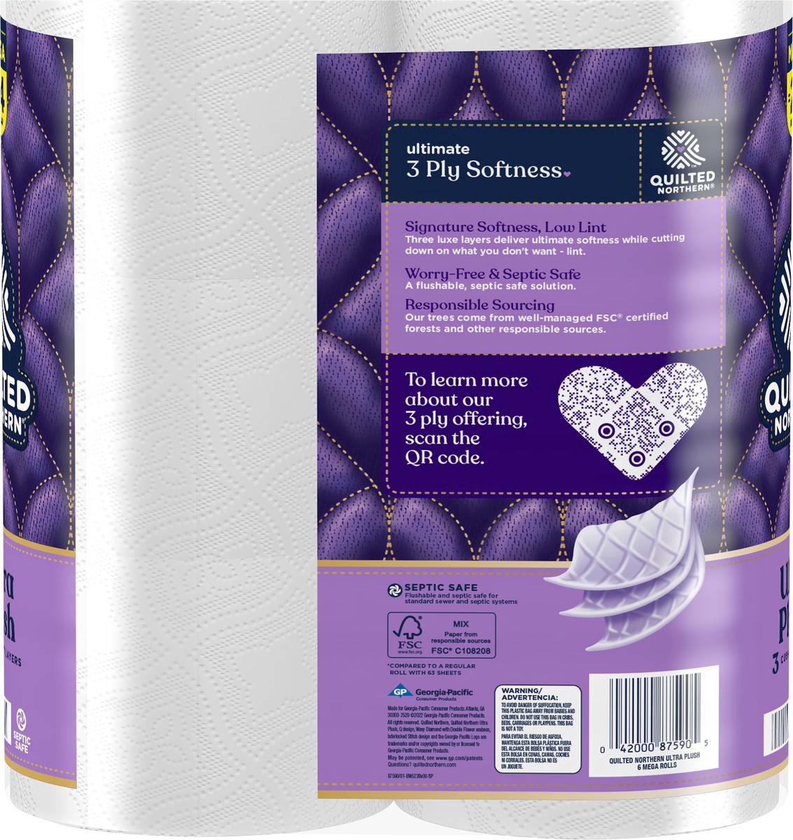 slide 4 of 4, Quilted Northern Ultra Plush Toilet Paper, 6 Mega Rolls, 6 ct