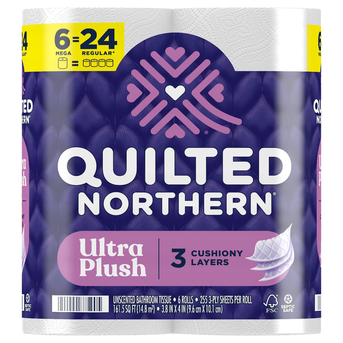 slide 1 of 4, Quilted Northern Ultra Plush Toilet Paper, 6 Mega Rolls, 6 ct