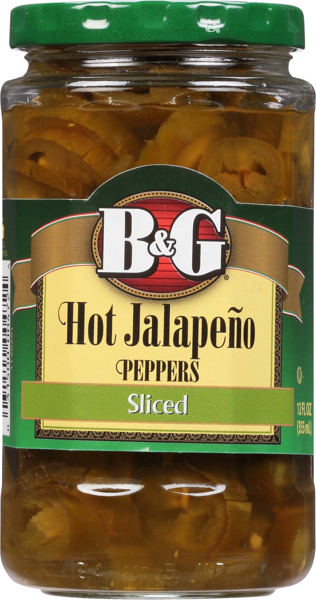 slide 6 of 9, B&G Sliced Hot Jalapeno Peppers 12 fl oz, 12 fl oz