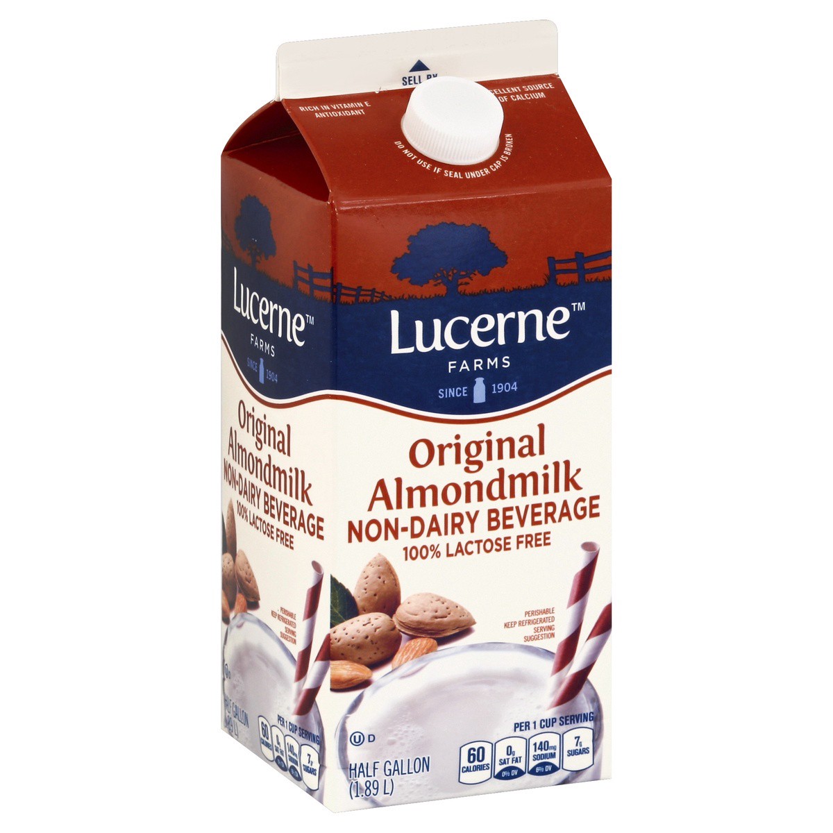 slide 1 of 9, Lucerne Dairy Farms Original Almond Milk, 64 oz