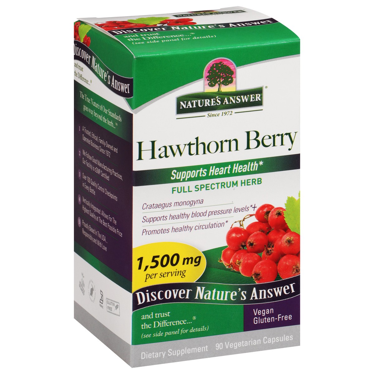 slide 6 of 9, Nature's Answer Hawthorn Berry 90VCap, 90 ct