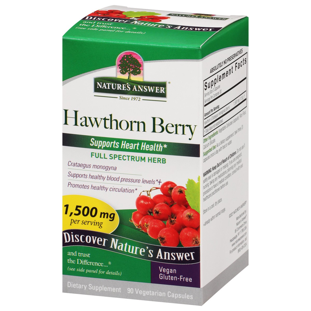 slide 7 of 9, Nature's Answer Hawthorn Berry 90VCap, 90 ct