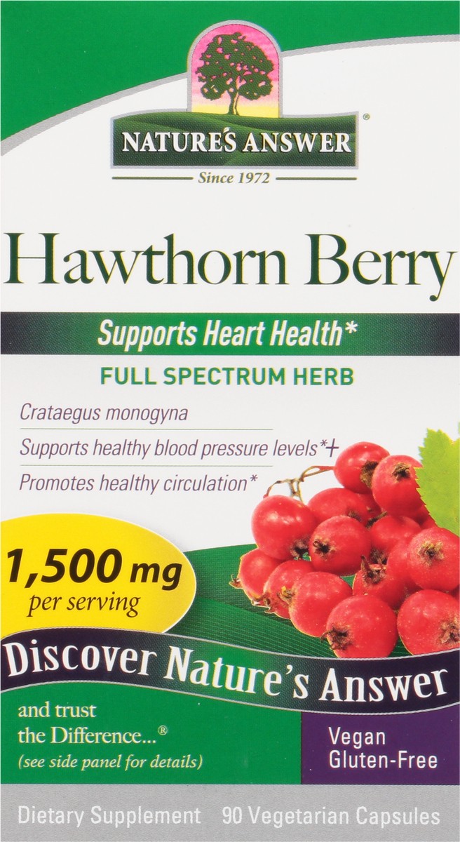 slide 6 of 9, Nature's Answer Hawthorn Berry 90VCap, 90 ct