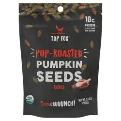 Top Fox Pop-Roasted BBQ Pumpkin Seeds 3.5 oz