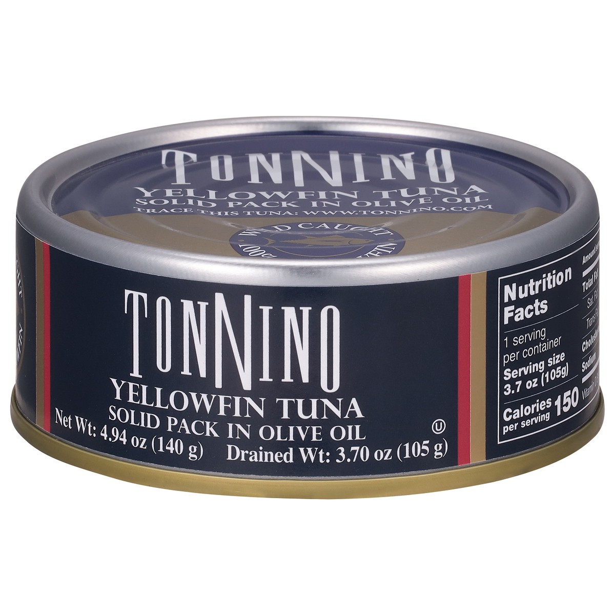 slide 8 of 13, Tonnino Solid Pack in Olive Oil Yellowfin Tuna 4.94 oz, 4.94 oz