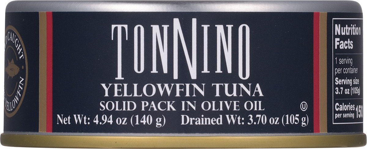 slide 11 of 13, Tonnino Solid Pack in Olive Oil Yellowfin Tuna 4.94 oz, 4.94 oz