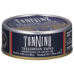 Tonnino Solid Pack in Olive Oil Yellowfin Tuna 4.94 oz