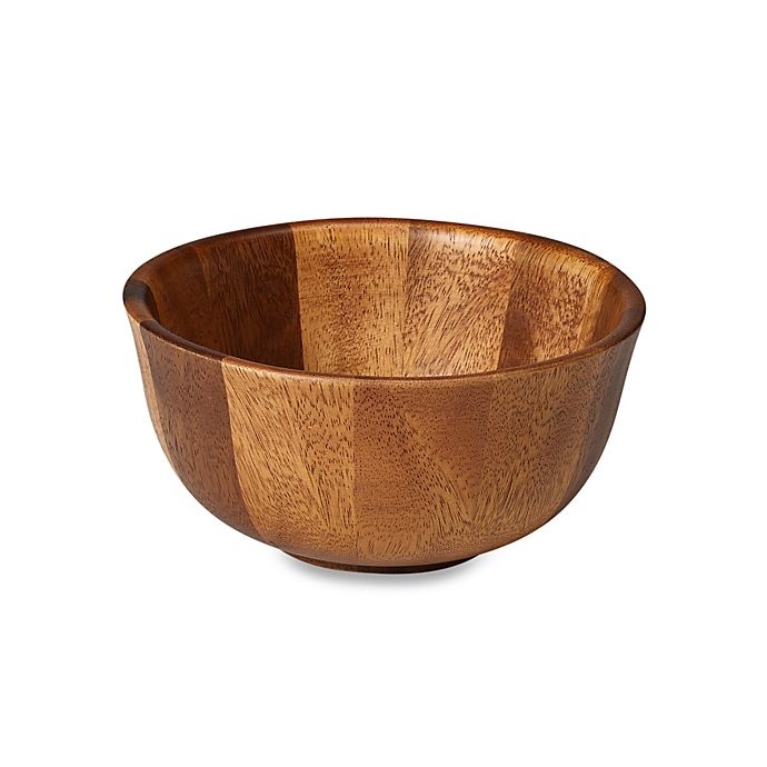 slide 1 of 1, B. Smith Individual Tulip Wood Bowl, 1 ct