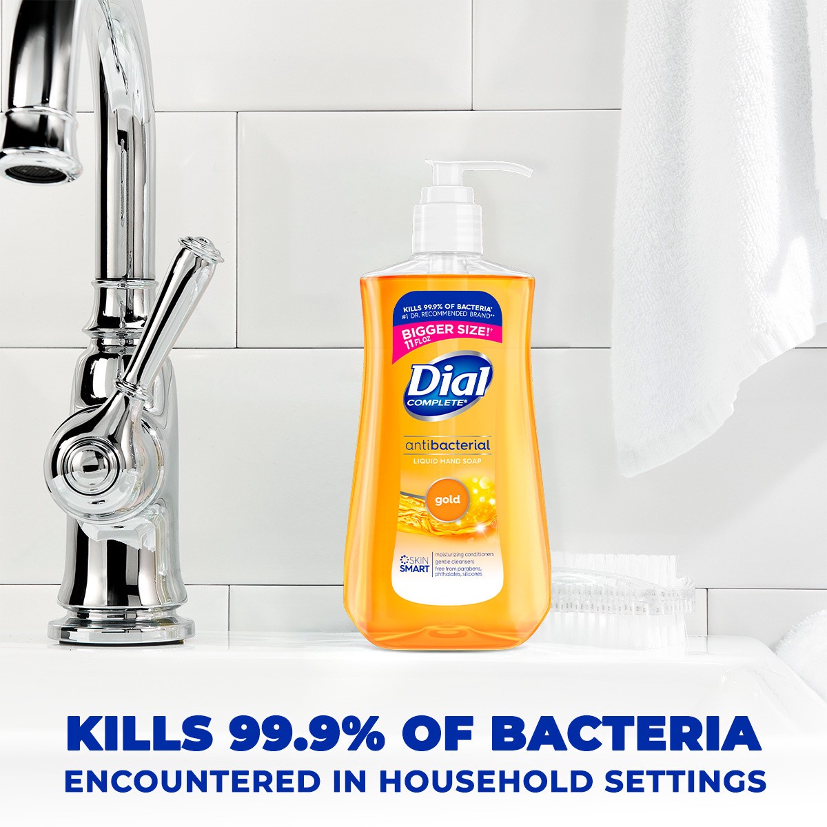 slide 5 of 5, Dial Antibacterial Defense Gold Hand Soap + Aloe 11 fl oz, 11 oz