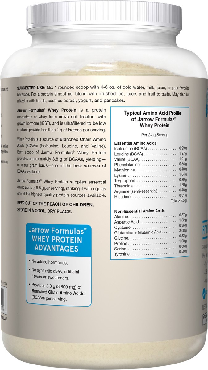 slide 4 of 4, Jarrow Unflavored Whey Protein, 2 lb
