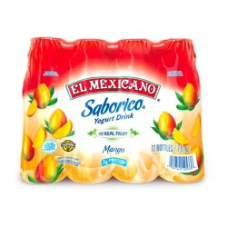 El Mexicano Mango Drinkable Yogurt 7 oz Bottles
